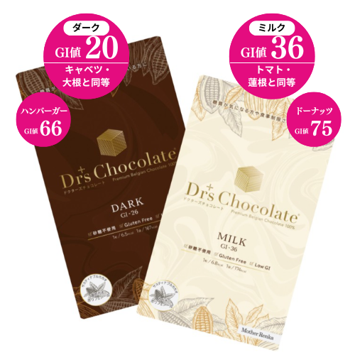 ドクターズチョコレート ミルク 35g　　砂糖不使用 低GI 高カカオ